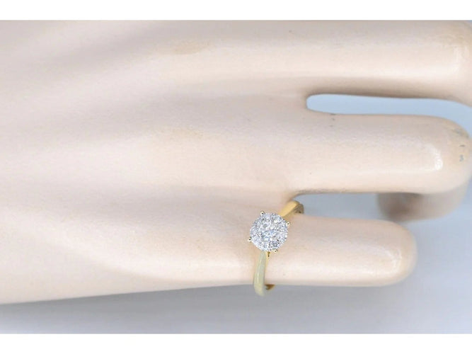 Bague 54 Bague en or jaune 14 carats avec diamant 0,46 ct 58 Facettes 2103