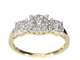 Bague 54 Bague trinité en or jaune 14 carats avec diamants 58 Facettes 2102