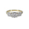 Bague 54 Bague trinité en or jaune 14 carats avec diamants 58 Facettes 2102
