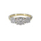 Bague 54 Bague trinité en or jaune 14 carats avec diamants 58 Facettes 2102