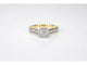 Bague 54 Bague entourage en or jaune 14 carats avec diamants 58 Facettes 2105