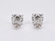 Boucles d'oreilles Boucles d’oreilles en or blanc 14 carats avec diamant taille brillant 58 Facettes 2108