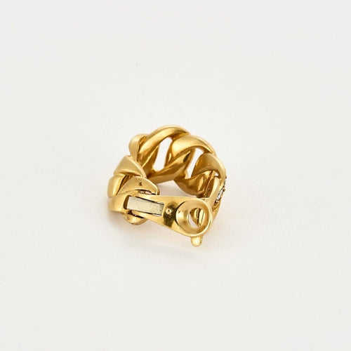 Boucles d'oreilles CARTIER - BERGAME - Boucles d'oreilles en or jaune et diamants 58 Facettes 58FC14-4