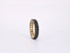 Bague 54 Bague d’éternité en or jaune 14 carats avec diamants noirs 58 Facettes 2211