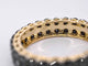 Bague 54 Bague d’éternité en or jaune 14 carats avec diamants noirs 58 Facettes 2211