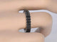 Bague 54 Bague d’éternité en or blanc 14 carats avec diamants noirs 58 Facettes 2210