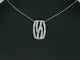 Pendentif Pendentif design en or blanc et diamants 58 Facettes 2242