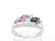 Bague 54 Bague en or blanc 14 carats avec diamants et pierres précieuses 58 Facettes 2317