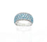 Bague 54 Bague en or blanc 14 carats avec topaze et diamants 58 Facettes 2356