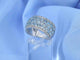 Bague 54 Bague en or blanc 14 carats avec topaze et diamants 58 Facettes 2356