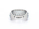 Bague 54 Bague en or blanc 14 carats avec topaze et diamants 58 Facettes 2356
