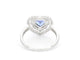Bague 54 Bague en or blanc 14 carats avec diamants et tanzanite 58 Facettes 2326