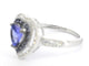 Bague 54 Bague en or blanc 14 carats avec diamants et tanzanite 58 Facettes 2326