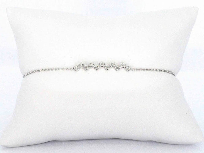 Bracelet Bracelet en or blanc 14 carats avec diamant 58 Facettes 2360