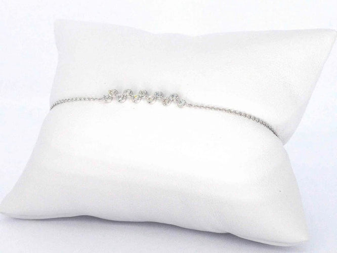 Bracelet Bracelet en or blanc 14 carats avec diamant 58 Facettes 2360