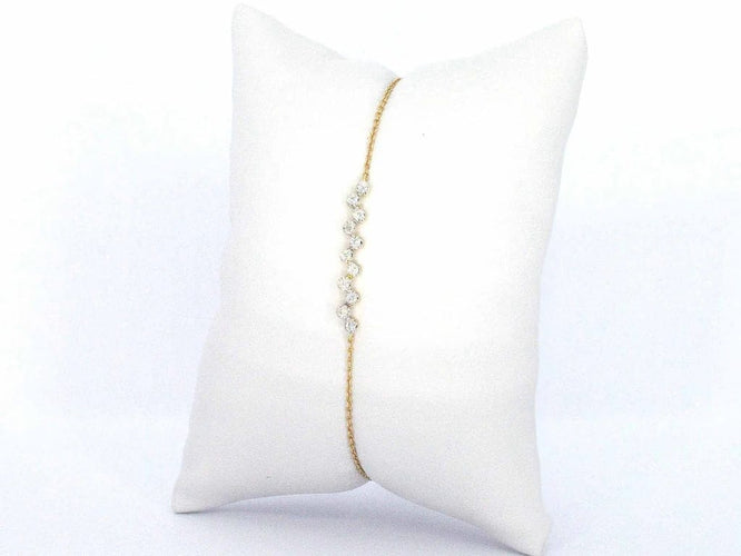 Bracelet Bracelet en or jaune 14 carats avec diamants 58 Facettes 2359