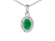 Pendentif Pendentif en or blanc 14 carats avec diamants et émeraude 58 Facettes 2018
