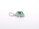 Pendentif Pendentif en or blanc 14 carats avec diamants et émeraude 58 Facettes 2018