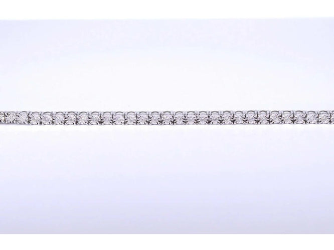 Bracelet Bracelet tennis en or blanc 14 carats avec diamants 58 Facettes 2021