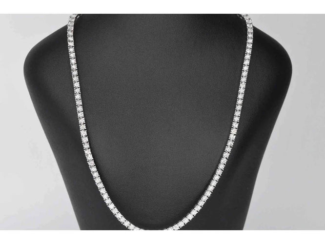 Collier Collier en or blanc 14 carats avec diamants 58 Facettes 2033