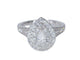 Bague 54 Bague entourage forme poire en or blanc 14 carats et diamants 58 Facettes 2048