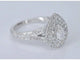 Bague 54 Bague entourage forme poire en or blanc 14 carats et diamants 58 Facettes 2048