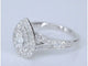 Bague 54 Bague entourage forme poire en or blanc 14 carats et diamants 58 Facettes 2048