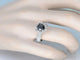 Bague 54 Bague entourage en or blanc 18 carats avec diamants et diamant noir 58 Facettes 2049