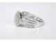 Bague 54 Bague d’entourage en or blanc 14 carats avec diamants 58 Facettes 2079