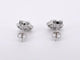 Boucles d'oreilles Boucles d'oreilles en or blanc 14 carats avec diamants 58 Facettes 2076