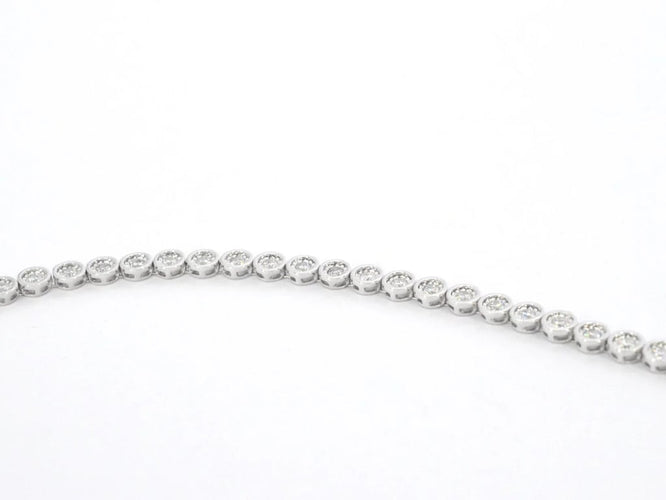 Bracelet Bracelet en or blanc 14 carats serti de diamants 58 Facettes 2171