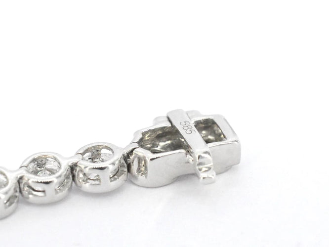Bracelet Bracelet en or blanc 14 carats serti de diamants 58 Facettes 2171