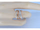 Bague 54 Bague en or rose 14 carats sertie de diamants taille brillant 58 Facettes 2182