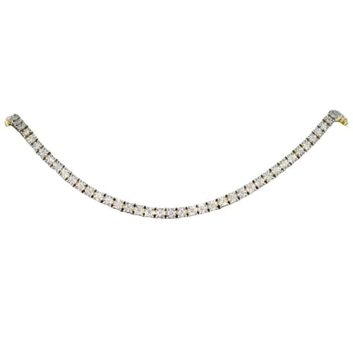 Collier Collier en or jaune 14 carats serti de diamants 3,50 ct 58 Facettes 2184