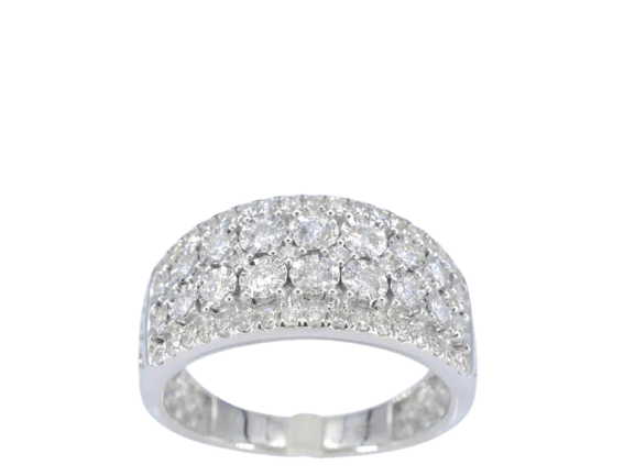 Bague 54 Bague en or blanc 14 carats avec diamant 1,00 ct 58 Facettes 2188