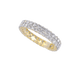 Bague 54 Bague d’éternité en or jaune 14 carats sertie de diamants 58 Facettes 2209