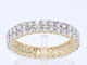Bague 54 Bague d’éternité en or jaune 14 carats sertie de diamants 58 Facettes 2209
