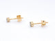 Boucles d'oreilles Boucles d'oreilles en or jaune 14 carats serties de diamants 58 Facettes 2269
