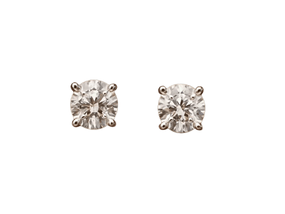 Boucles d'oreilles Boucles d’oreilles en or blanc 14 carats serties de diamants 58 Facettes 2268