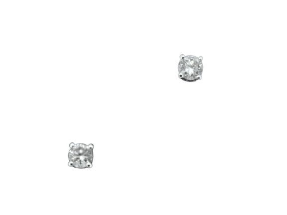 Boucles d'oreilles Boucles d’oreilles en or blanc 14 carats serties de diamants 58 Facettes 2270
