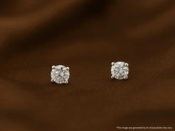 Boucles d'oreilles Boucles d’oreilles en or blanc 14 carats serties de diamants 58 Facettes 2270