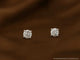 Boucles d'oreilles Boucles d’oreilles en or blanc 14 carats serties de diamants 58 Facettes 2270