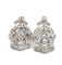 Boucles d'oreilles Boucles d’oreilles couronne en platine et diamants taille Old Mine 58 Facettes