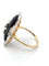 Bague 55 2021 F - Bague en or jaune 18 carats avec onyx et diamants 58 Facettes