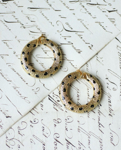Boucles d'oreilles Fred - Boucles d'oreilles Pattes de Panthère en or jaune et émail noir 58 Facettes