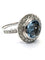 Bague 55 Bague en or blanc 18 ct avec aigue-marine et diamants 58 Facettes