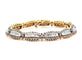Bracelet Bracelet en or blanc et jaune 18 carats avec diamants 58 Facettes