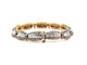 Bracelet Bracelet en or blanc et jaune 18 carats avec diamants 58 Facettes
