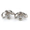 Boucles d'oreilles Boucles d'oreilles couronne en platine avec diamants 58 Facettes