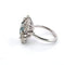 Bague 57 Bague vintage en or blanc 18 carats avec aigue-marine et diamants 58 Facettes